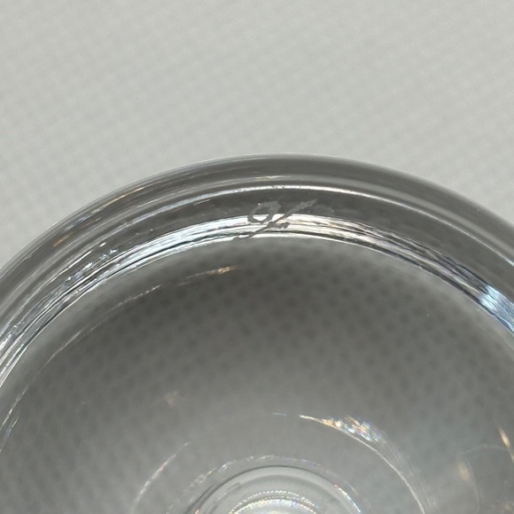 Orrefors Swedish Crystal Glass Puck Candlestick Holder, 2pc set, Signed, Vintage - Picture 6 of 7